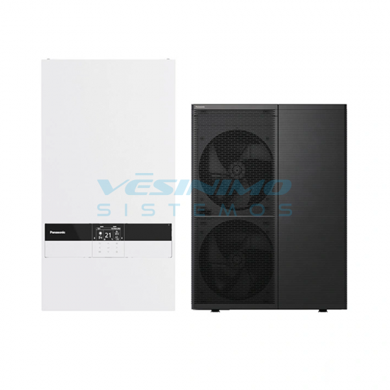 Panasonic šilumos siurblys oras-vanduo be boilerio Aquarea T-CAP Bi-Bloc (M karta), 9 kW (trifazis)